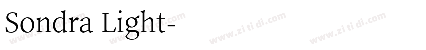 Sondra Light字体转换